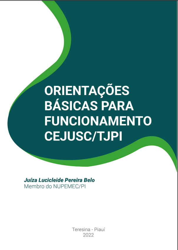 capa Orientações Básicas para funcionamento do CEJUSC/TJPI